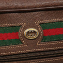 GUCCI GG Supreme Web Sherry Line Bag PVC Beige Gold 56 02 087 Auth ar13365-18