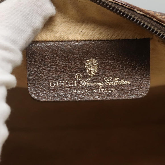 GUCCI GG Supreme Web Sherry Line Bag PVC Beige Gold 56 02 087 Auth ar13365