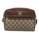 GUCCI GG Supreme Web Sherry Line Bag PVC Beige Gold 56 02 087 Auth ar13365-13