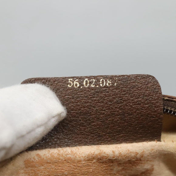 GUCCI GG Supreme Web Sherry Line Bag PVC Beige Gold 56 02 087 Auth ar13365