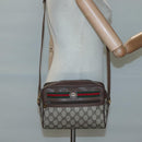 GUCCI GG Supreme Web Sherry Line Bag PVC Beige Gold 56 02 087 Auth ar13365-22