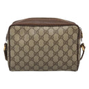 GUCCI GG Supreme Web Sherry Line Bag PVC Beige Gold 56 02 087 Auth ar13365-2