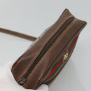 GUCCI GG Supreme Web Sherry Line Bag PVC Beige Gold 56 02 087 Auth ar13365-6