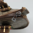 GUCCI GG Supreme Web Sherry Line Hand Bag PVC Beige Gold Auth ar13384-10