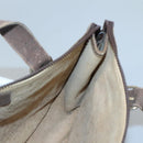 GUCCI GG Supreme Web Sherry Line Hand Bag PVC Beige Gold Auth ar13384-18