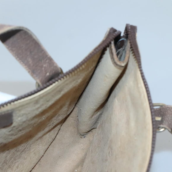 GUCCI GG Supreme Web Sherry Line Hand Bag PVC Beige Gold Auth ar13384