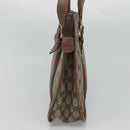 GUCCI GG Supreme Web Sherry Line Hand Bag PVC Beige Gold Auth ar13384-4