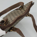 GUCCI GG Supreme Web Sherry Line Hand Bag PVC Beige Gold Auth ar13384-6