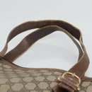 GUCCI GG Supreme Web Sherry Line Hand Bag PVC Beige Gold Auth ar13384-8