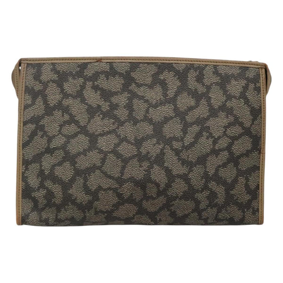 SAINT LAURENT Clutch Bag PVC Beige Auth ar13391