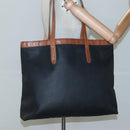 Salvatore Ferragamo Tote Bag PVC Leather Black Gold Auth ar13392-22