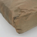PRADA Tote Bag Nylon Beige Silver Auth ar13394-15