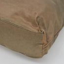 PRADA Tote Bag Nylon Beige Silver Auth ar13394-16