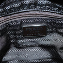 PRADA Tote Bag Nylon Beige Silver Auth ar13394-19