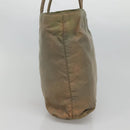 PRADA Tote Bag Nylon Beige Silver Auth ar13394-3