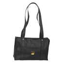 MCM Vicetos Logogram Shoulder Bag PVC Black Auth ar13398-1