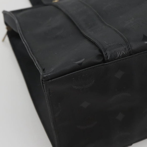 MCM Vicetos Logogram Shoulder Bag PVC Black Auth ar13398