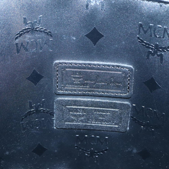 MCM Vicetos Logogram Shoulder Bag PVC Black Auth ar13398