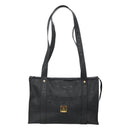 MCM Vicetos Logogram Shoulder Bag PVC Black Auth ar13398-13