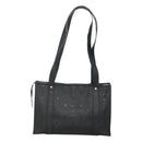 MCM Vicetos Logogram Shoulder Bag PVC Black Auth ar13398-2