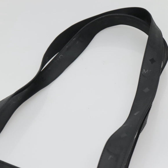 MCM Vicetos Logogram Shoulder Bag PVC Black Auth ar13398