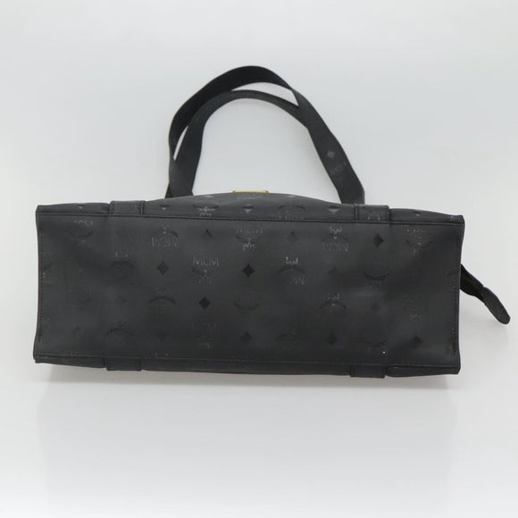 MCM Vicetos Logogram Shoulder Bag PVC Black Auth ar13398