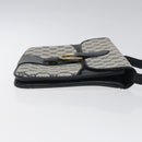 GUCCI GG Supreme Shoulder Bag PVC Navy Gold Auth ar13402-4