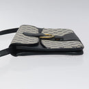 GUCCI GG Supreme Shoulder Bag PVC Navy Gold Auth ar13402-5