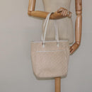 Christian Dior Trotter Canvas Tote Bag Pink Silver Auth ar13412-21