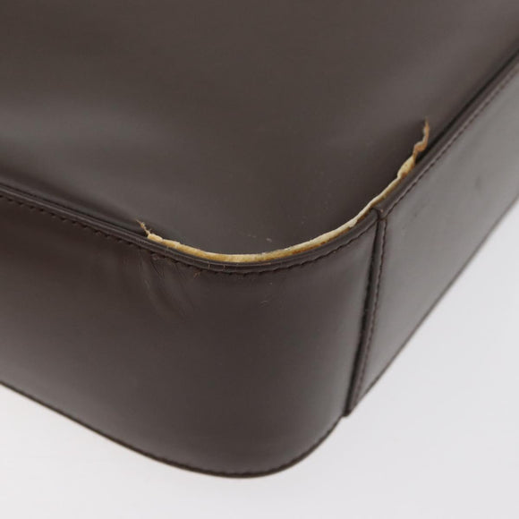 GUCCI Hand Bag Patent leather Brown Auth ar13416