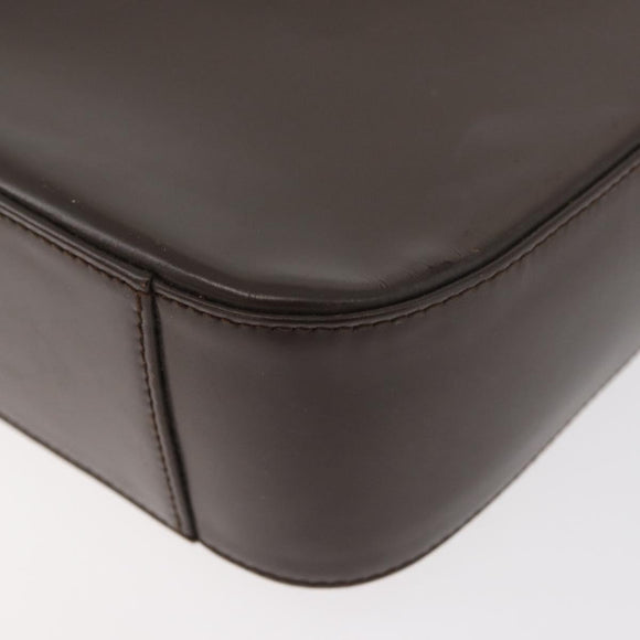 GUCCI Hand Bag Patent leather Brown Auth ar13416