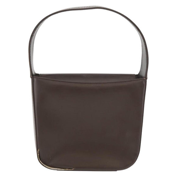 GUCCI Hand Bag Patent leather Brown Auth ar13416