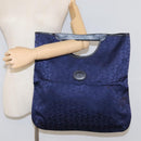 CELINE C Sulky Hand Bag Canvas Navy Auth ar13420-20