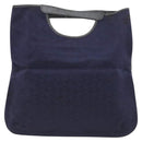 CELINE C Sulky Hand Bag Canvas Navy Auth ar13420-2