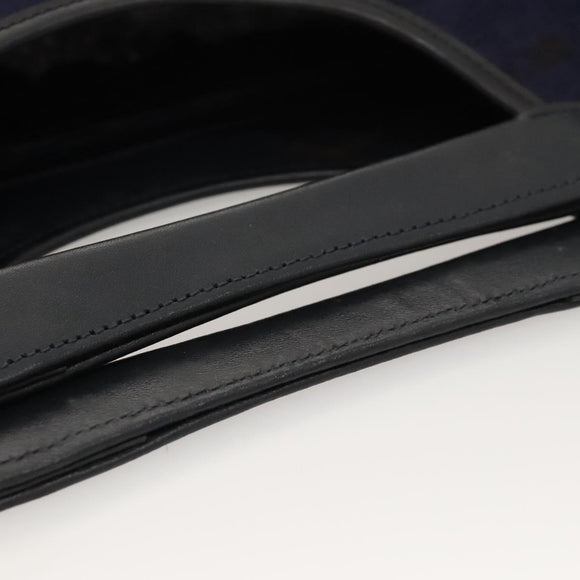 CELINE C Sulky Hand Bag Canvas Navy Auth ar13420
