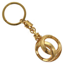 CHANEL COCO Mark Key Ring metal Gold CC Auth ar13427-1