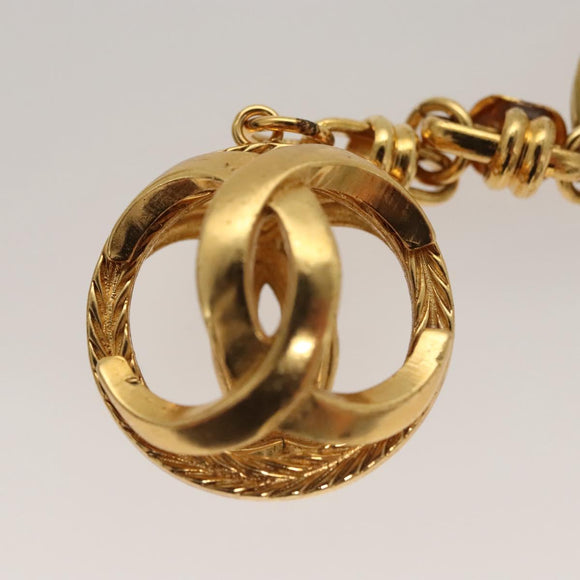 CHANEL COCO Mark Key Ring metal Gold CC Auth ar13427