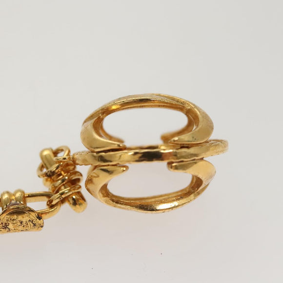 CHANEL COCO Mark Key Ring metal Gold CC Auth ar13427