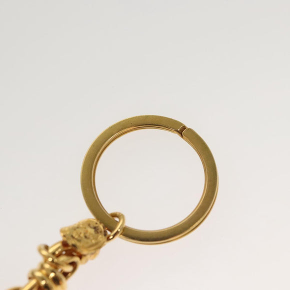 CHANEL COCO Mark Key Ring metal Gold CC Auth ar13427