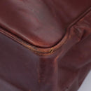 CARTIER Must Line Hand Bag Leather 2way Wine Red Gold Auth ar13434-13