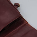 CARTIER Must Line Hand Bag Leather 2way Wine Red Gold Auth ar13434-19
