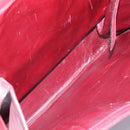 CARTIER Must Line Hand Bag Leather 2way Wine Red Gold Auth ar13434-23