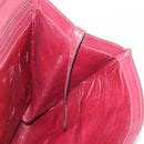 CARTIER Must Line Hand Bag Leather 2way Wine Red Gold Auth ar13434-24