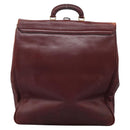 CARTIER Must Line Hand Bag Leather 2way Wine Red Gold Auth ar13434-3