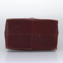 CARTIER Must Line Hand Bag Leather 2way Wine Red Gold Auth ar13434-9