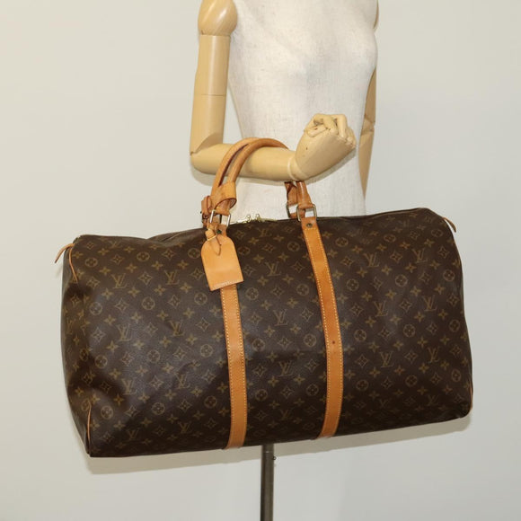 LOUIS VUITTON Monogram Keepall 60 Boston Bag M41422 LV Auth ar13437