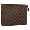 LOUIS VUITTON Damier Ebene Poche Toilette 26 Pouch N47543 LV Auth ar13444-1