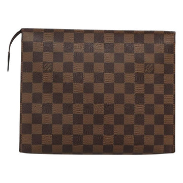 LOUIS VUITTON Damier Ebene Poche Toilette 26 Pouch N47543 LV Auth ar13444 - 0