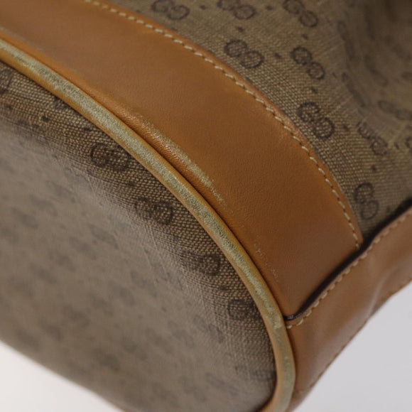 GUCCI Micro GG Supreme Shoulder Bag PVC Beige Gold 007 86 0044 Auth ar13456