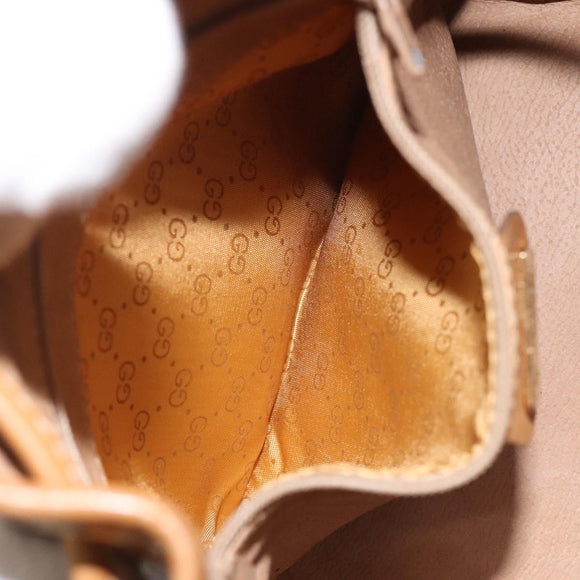 GUCCI Micro GG Supreme Shoulder Bag PVC Beige Gold 007 86 0044 Auth ar13456